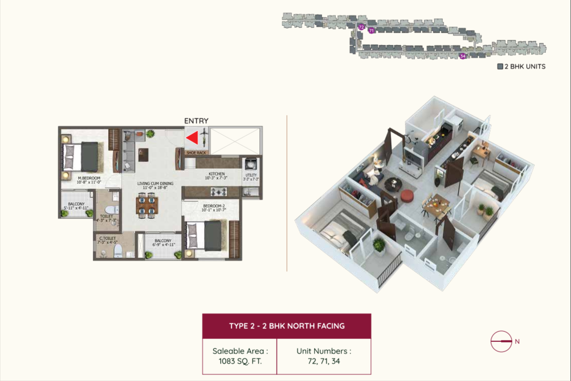 Sowparnika Euphoria In The East 2 bhk north facing