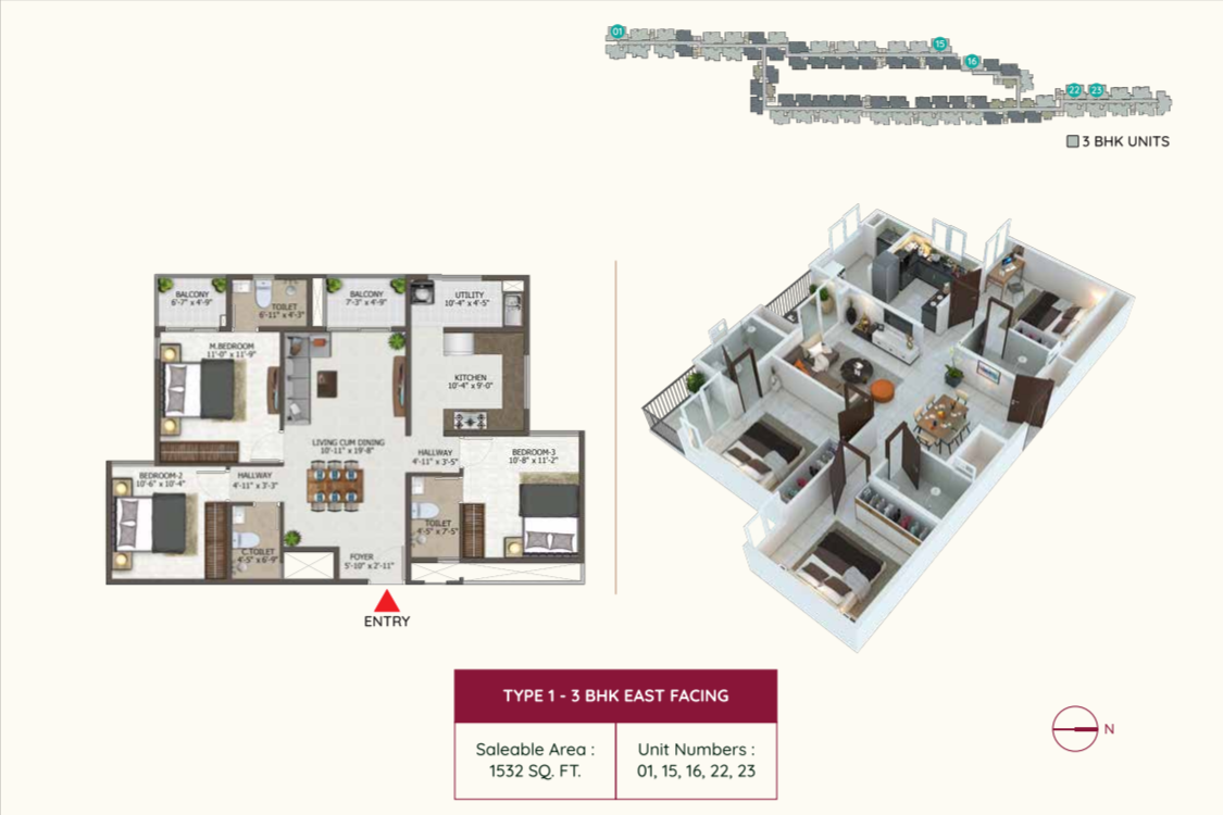 Sowparnika Euphoria In The East 3bhk east facing
