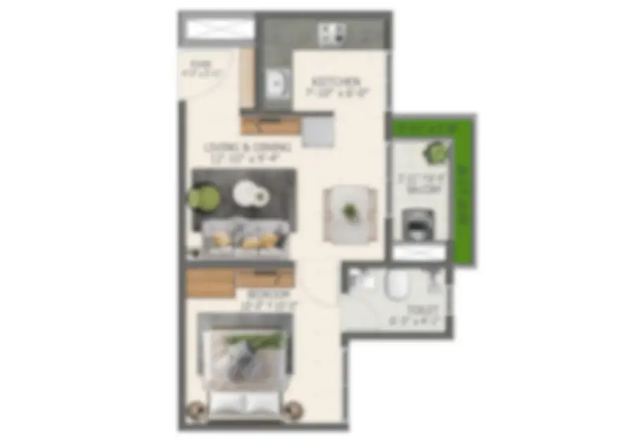 Sowparnika Codename Ignite floor plan 1 bhk