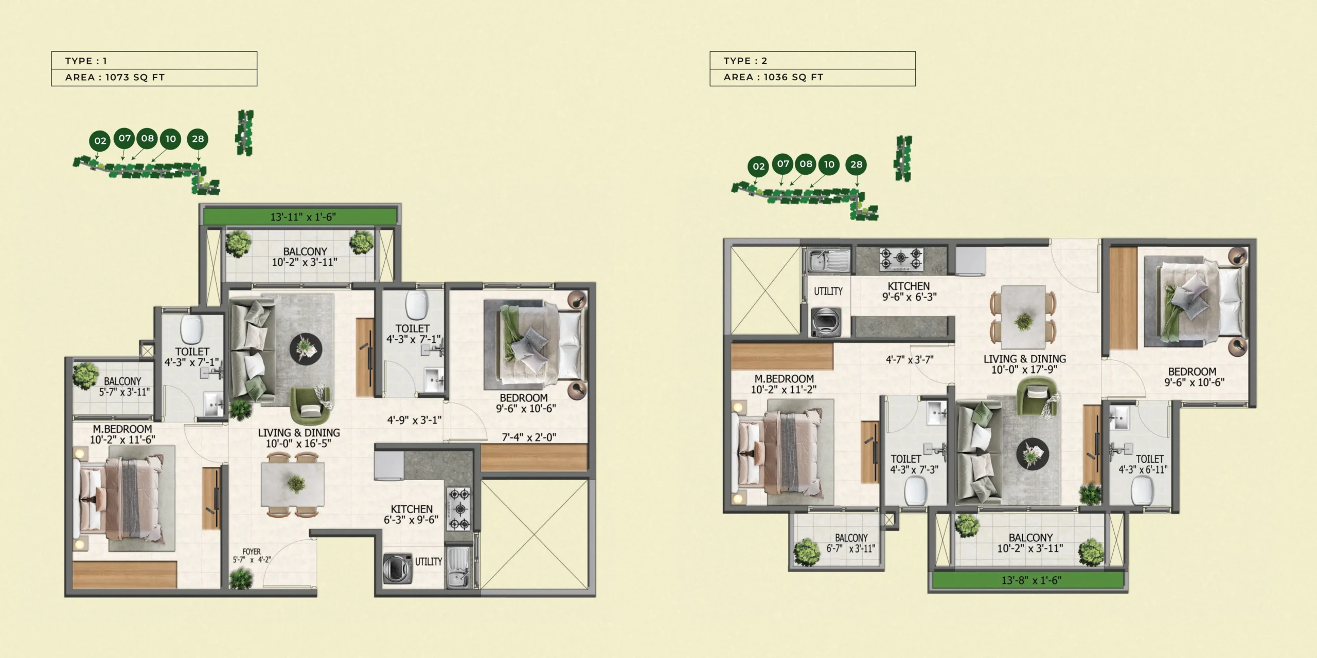 Sowparnika Ignite-2bhk-floor-plan